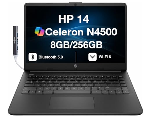 Laptop HP 14.0" Celeron N4500 8GB 256GB SSD Win 11 Pro miniatura 1