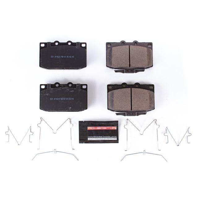 Image of PowerStop Front Brake Pads for Mazda RX-7 1986-91 | Mazda RX-7 1993-95 - Z23 Carbon-Fiber Ceramic Brake Pads with Installation Hardware, Z23-331