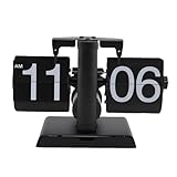 NOENNULL Orologio Ribaltabile Vintage Orologio da Scrivania Meccanico Antico per Uffici e Spazi Studio con Funzione di Promemoria per la Gestione del tempo. Acciaio Inossidabile e Materiale Plastico