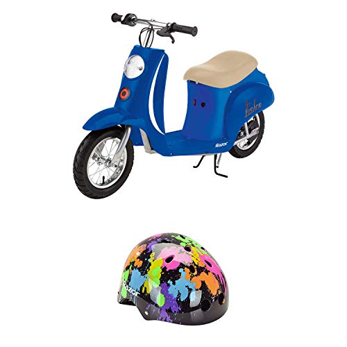 Fantastic Deal! Razor Pocket Mod Miniature Electric Retro Scooter Bundle with The Youth Multi Sport ...