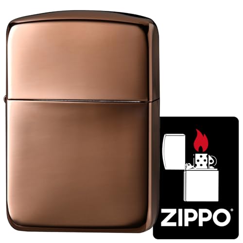 ジッポー(Zippo) ライター 防風 真鍮製 COPPER PLATE クーパープレート 1941 銅メッキ 鏡面仕上げ アーマー 特製ステッカー付き 1941-3HP