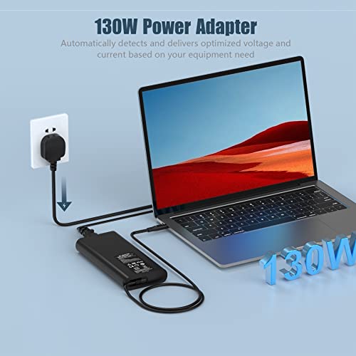 BIUBOTY 130W Laptop Charger Compatible with Dell XPS 15 9530 9550 9560 9570 Precision 5510 5520 5530 M3800 Inspiron 13 7347 7348 7459 Power Adapter