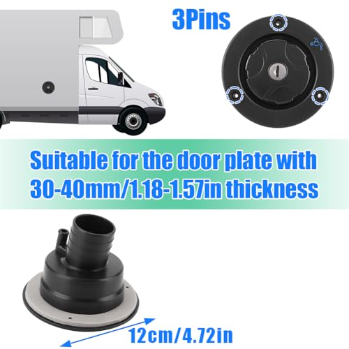 Joyzan Tankdeckel Wassertankdeckel Wasser Einfüllstutzen Wohnmobil Wohnmobil Befüll Adapter Anschluss System Mit Überlauffunktion Integrierter Doppelkupplung für RV Wohnmobil Caravan Schlüsseln