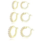 HEEYA Pendientes de aro de plata de ley 925 para mujeres y niñas,