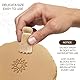 OLYCRAFT Holzstempel 2.5 cm Runder Stempel Mit Sonnenmotiv Holzstempel Für Ton Runder Holzstempel Kleiner Ministempel Für Die Kartenherstellung DIY-Bastelbriefe Und Bastelarbeiten Scrapbooking
