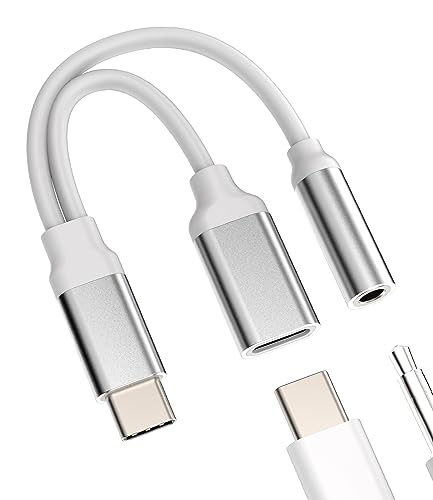 SHUBEIEUMI Adattatore Per Cuffie USB C E Ricarica, 2 In 1 Adattatore - Foto 2