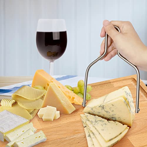 Cheese Slicer & Cheese Cutter Stainless Steel Cheese Slicers With Wire | Cheese Slicer For Block Cheese & Butter Slicer - 2Pcs #TOP4