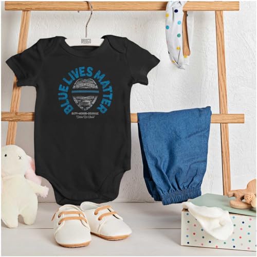 Brisco Brands Blue Lives Matter Police Officer Law Cop Baby Romper Boys or Girls3