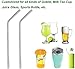 4 Pcs Reusable Metal Drinking Straws 8.5 Inch Stainless Steel Straw 6mm Diameter Wide -Compatible with 20oz Yeti Tumblers Eco-Friendly Washable non-plastic or glass - UNbreakable