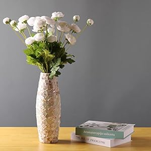 Silk Ranunculus Flowers 23.6 Inch Tall-5 Stems Artificial Buttercup Flowers for Wedding Bouquets, Centerpieces,Home Decor,Floral Arrangements (White,UV Resistant) Silk Ranunculus Flowers 236 Inch Tall 5 Stems Artificial Buttercup Flowers for Wedding Bouquets CenterpiecesHome DecorFloral Arrangements WhiteUV Resistant