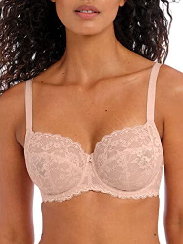 Freya Women's Offbeat Underwire Side Support Bra Plunge, Opaque, Natural Beige, 38DD