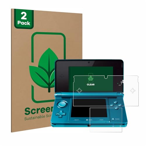 ScreenLeaf 2 Stück Displayschutzfolie für Nintendo 3DS