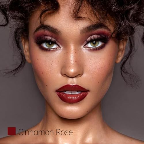 ilembane Deep Red Hydrating Lipstick – Moisturizing Cream Lip Balm for Dry, Chapped Lips, Bold Glossy Finish, Lightweight Vegan Lip Color, Long-Lasting Smooth Wear for Women & Girls (Cinnamon Rose)
