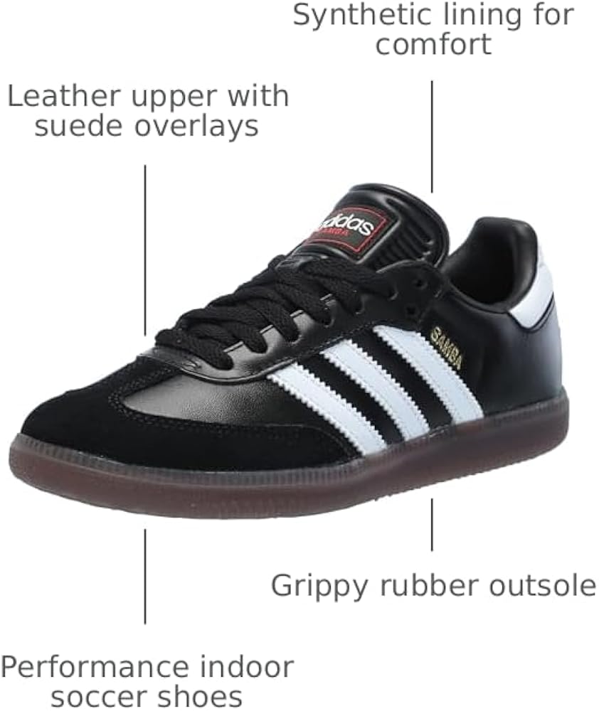 Amazon.com | Adidas Unisex-Adult Samba Indoor, Black/White/Vivid