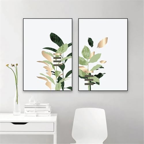 Peinture sur toile plante verte pour une déco salon zen