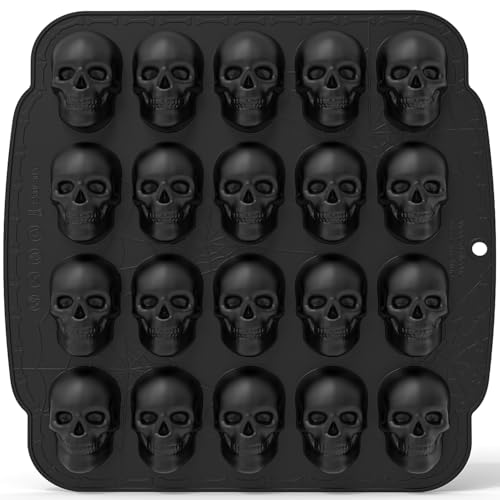 20 Cavities Large Skull Silicone Mold - 3D Skull Ice