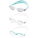 Speedo Adult Swimming Goggles 3 pk - Light Blue, White and Clear
