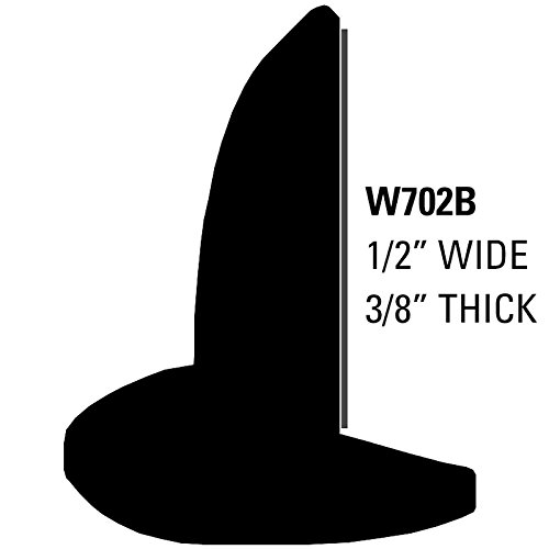 1/2 Inch Black Extruded Trim / Wheel Well Arch Molding - 20' Roll - Dawn Enterprises W702B20-S