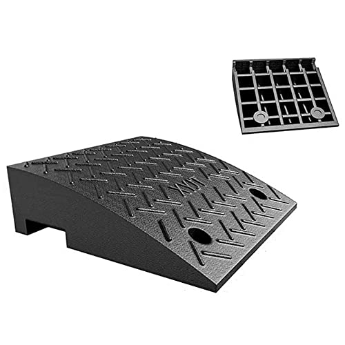 Rampa para bordillo pesada FREAZE, altura de 4 a 7 pulgadas, para automóvil y entrada de garaje, fabricada en polietileno (PE), con superficie antideslizante (tamaño: 50 x 60 x 17 cm) miniatura 1