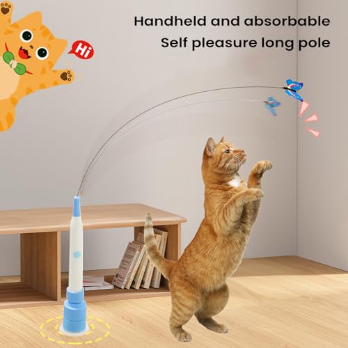 Jouet d'exercice électrique pour chaton avec ventouse et système interactif - 4