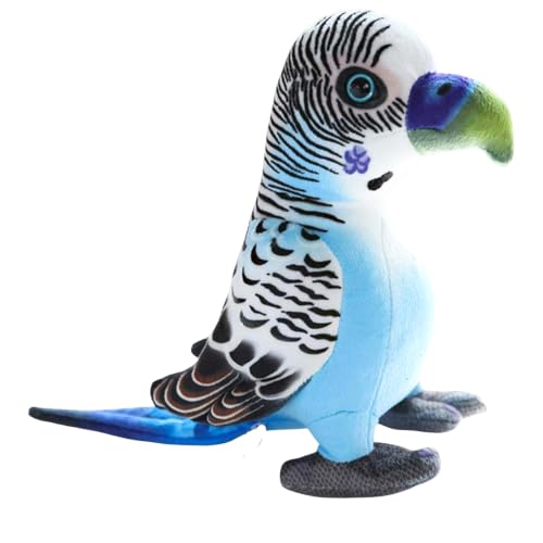 Image of Tickles Budgie Parrot Soft Stuffed Plush Bird Toy for Kids Boys & Girls Birthday Gifts (Size: 20 cm Color: Sky Blue)