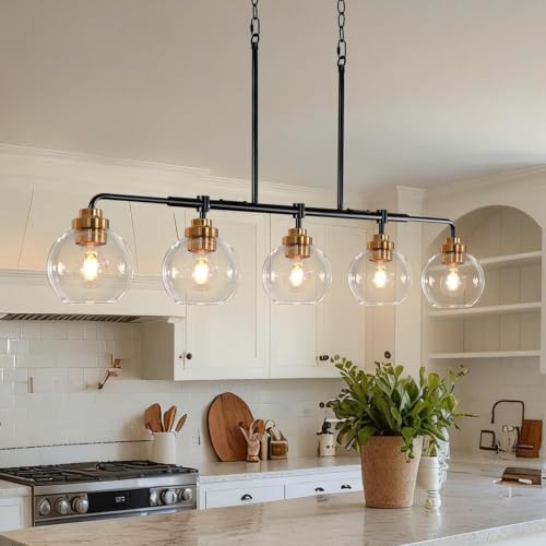 Image of 2 Pack Globe Clear Glass Lampshades, 1.65 in Fitter 5.9 in Diameter 5.1 in Height Glass Covers Shades Replacements, Transparent Shades for Light Fixtures Pendants Wall Sconces Vanity Lights