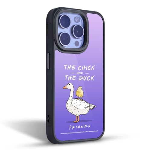 Coque Friends iPhone 16 Pro cadeau idéal Chick and Duck