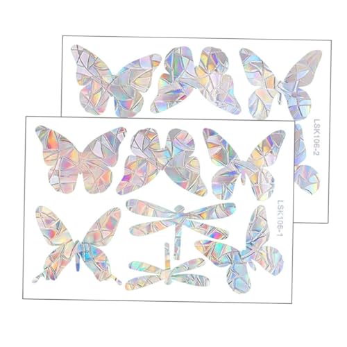 Alipis Pegatinas para Ventanas Prismáticas Autoadhesivas Anticolisión para Cristales Decoración Hogar Estilo Rústico y Moderno Protección Aves sin Residuos Fácil de Usar
