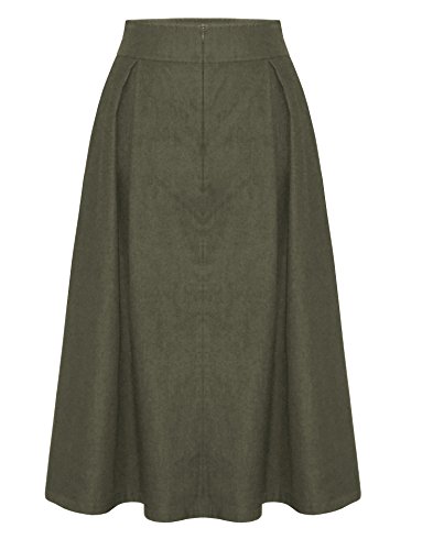 Baby'O Women's Retro Pleated Ultrasoft Light Weight Denim Skirt2