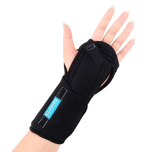 Night Sleep Wrist Brace for Carpal Tunnel, Adjustable Wrist Pain Support for Men and Women- Fits Left & Right Hand - Wrist Sleep Support Stabilizer with Aluminum Splint for Injuries,Sprain (Black)