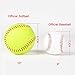 12-Inch Softball for Training, Official Size Unmarked Practice Ball with Optic Yellow Cover, No Logo, PVC Material, Cork Core, Red Stitching, for Customization