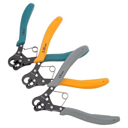 Image of The Beadsmith Original One Step Loopers | 3-Piece Combo Pack, includes 1.5 mm, 2.25 mm & 3 mm Looper Pliers, Use With 24-18g Craft Wire (Patented)