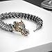 MSINMINW Mens Bracelet, Metal Dragon Gothic Jewelry Retro Dragon Bracelets for Men Personalized Creative Gift with Jewelry Box (Silver, 8.6in)