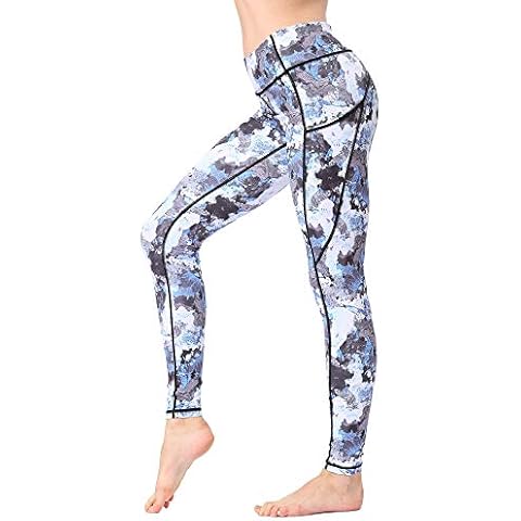 FLYILY High Waist Camouflage Yoga Pants Cover