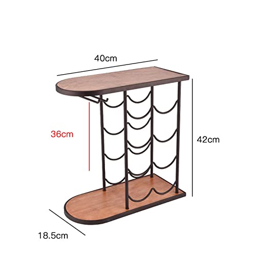 Soporte para 8 botellas de vino de hierro miniatura 2