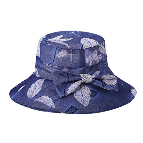 Sunnywill Deals! Women's Organza Church Kentucky Derby Fascinator Bridal Tea Party Wedding Hat Navy