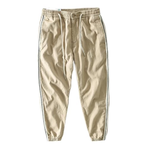 Pantalon de travail pour hommes GUOYUXIAO décontracté style cargo léger en coton fluide
