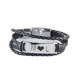 CALLEDELREGALO Pulsera para hombre personalizada | Pulsera con texto grabado | Con cajita regalo (Acero)