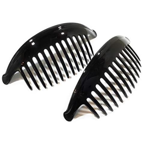 niavida 2 x Steckkamm puristisch schwarz 17 cm Cover