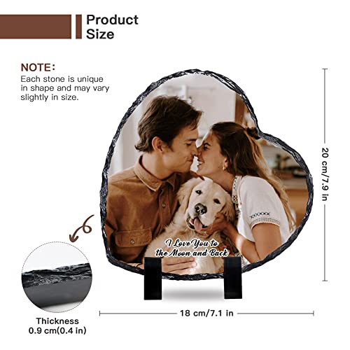 Albk Custom Rock Slate Photo Frame - Personalized Picture Stone Plaque With Text thumb #3