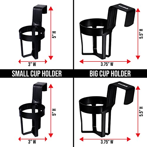 4-Pack Black 2 Large Big Automotive Cup Holders For Car 44Oz And 2 Small 12Oz Auto Cup Can Drink Water Bottle Custom Accessories Cup Holders For Your Car, Truck And More #TOP2