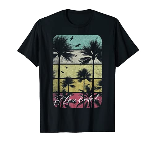 Fort Lauderdale Florida Retro Vintage Beach Surf Surf Camiseta