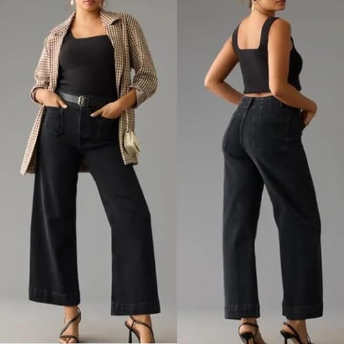 Curvachic Jeans, Oprah's Favorite Jeans, Tummy Control Cropped Wide Leg Jeans, Tummy Control Sailor Wide Leg Trouser3