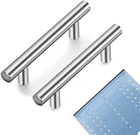 Ravinte 25 Pack | 6'' Cabinet Pulls Brushed Nickel Stainless Steel Kitchen Drawer Pulls Cabinet Handles 6”Length, 3-3/4” Hole Center with Mounting Template