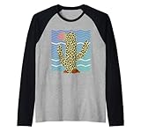 leopardo cactus donne piante del deserto piante grasse maglia con maniche raglan