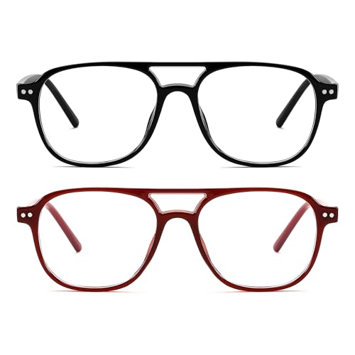 Image of FEISEDY Blue Light Blocking Glasses Women Men Square Computer Lightweight Pilot Glasses Anti Eyestrain & UV Glare B0141