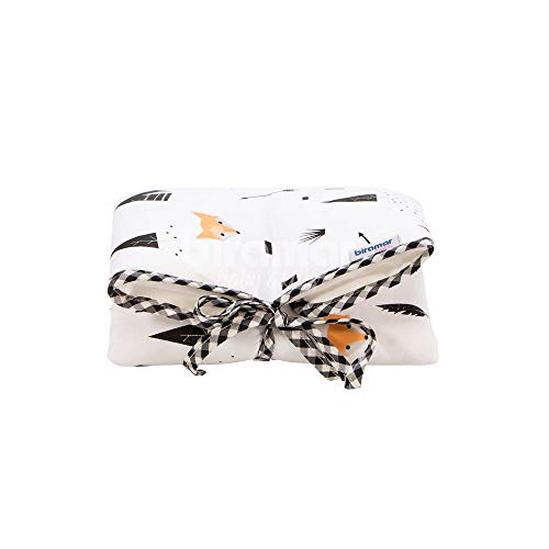 Biramar Baby Trocador Para Bebê Portátil Estampado Fox Preto Branca