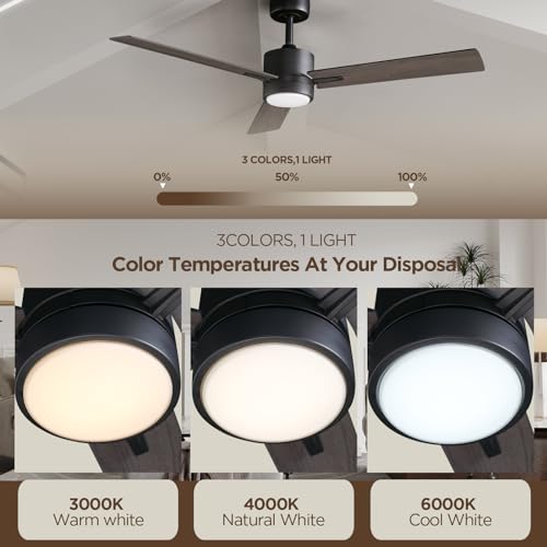 Vagizm 52 Inch Quiet Sleek Ceiling Fan with Light and Remote by Vagizm - Used condition - Image 2