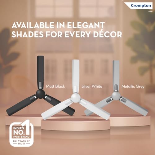 Image of Crompton Energion Caelum 1200mm BLDC Ceiling Fan | Remote & Regulator Control | Multiple Fan Pairing on Remote | BEE 5 Star Rated | High Air Delivery | Low Noise | 4 Years Brand Warranty | Matte Black