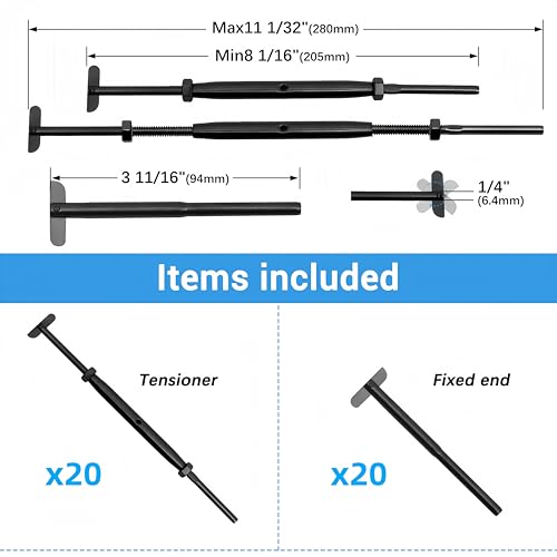 Sistema de barandilla de cable Helffer con tensor de acero T316 2